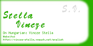 stella vincze business card